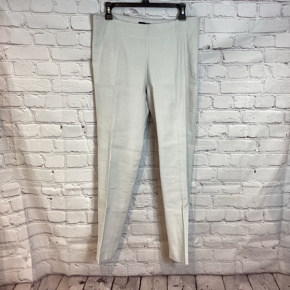 JARBO ITALIAN STRETCH LINEN SLEEK STRAIGHT LEG SLACKS EUR 38 US 8